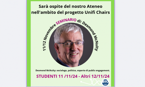 11/12 Novembre seminario Chairs Desmond McNulty.