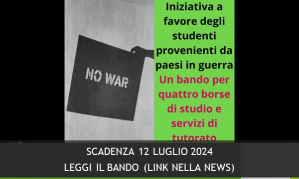 UNIFI-Iniziativa a favore degli studenti provenienti da paesi in guerra