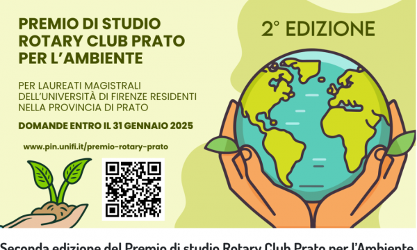 Seconda edizione del Premio di studio Rotary Club Prato per l’Ambiente